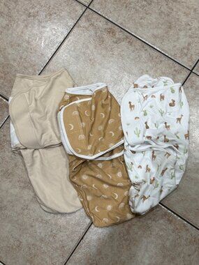 3 Swaddle Blankets for Baby, Newborn Boy/Girl Adjustable Sleepsack, Unisex (157)